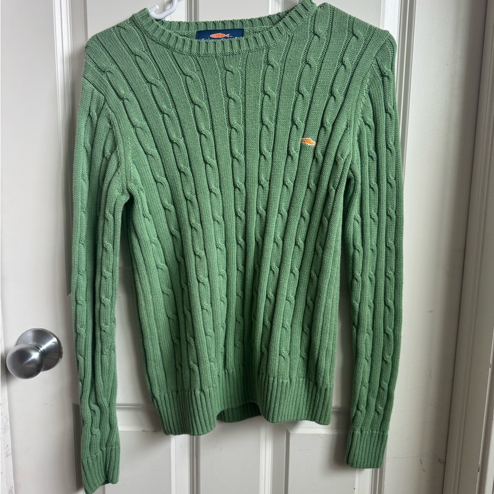 Green Cable Knit Sweater
